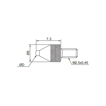 ACCUD końcówka węglikowa 4 mm 270-001-25