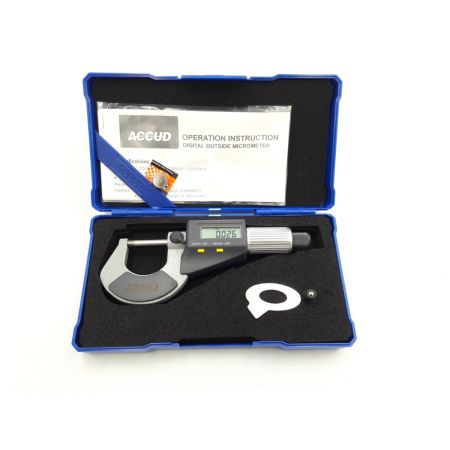 ACCUD mikrometr elektroniczny 0-25/0,001 mm + świadectwo wzorcowania 312-001-03 WZORC 