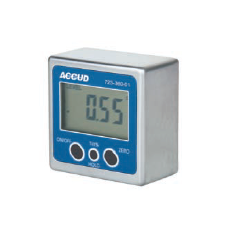 ACCUD poziomica elektroniczna0-360°/0.1° z magnesem 723-360-01