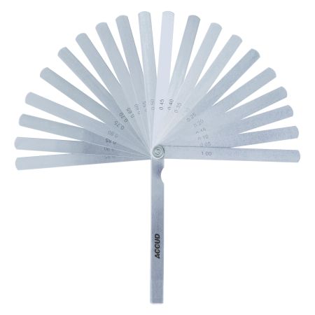 ACCUD szczelinomierz listkowy 0.02-1.00mm 17 listków (200mm) DIN2275 914-100-17