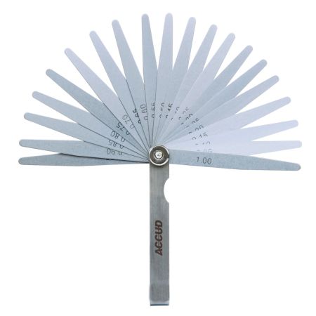 ACCUD szczelinomierz listkowy0.03-1.00mm 32 listków  (100mm) DIN2275 912-100-32