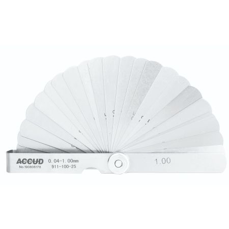 ACCUD szczelinomierz listkowy0.04-1.00mm 25 listków (75mm) DIN 2275 911-100-25