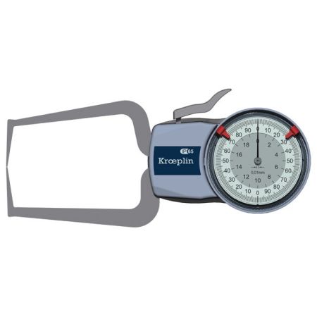 KROEPLIN macki pomiarowe analogowe zewnętrzne 0-20/0.01 mm D220S 854.935