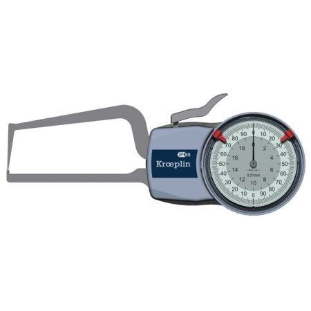 KROEPLIN macki pomiarowe analogowe zewnętrzne 0-20/0,01 mm D2R20S 854.938
