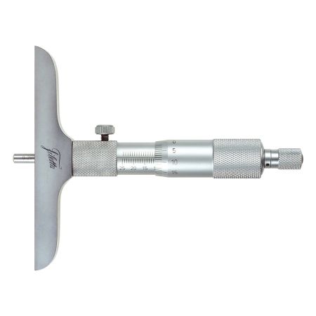 SCHUT głębokościomierz mikrometryczny 0-150/0,01 mm poprzeczka 101,5 mm końcówka płaska 906.979