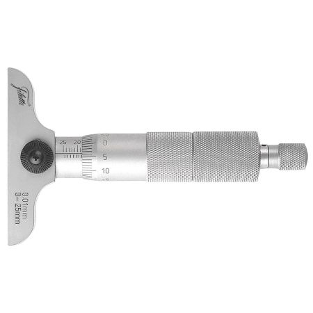SCHUT głębokościomierz mikrometryczny 0-50/0,01 mm poprzeczka 63 mm końcówka sferyczna 906.965