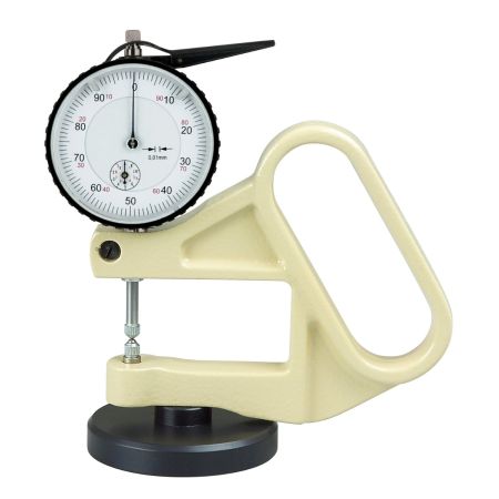 SCHUT grubościomierz zegarowy 0-10/0,01mm z płaską końcówką Ø 25mm 853.003