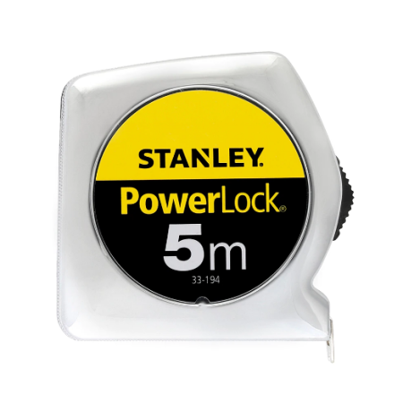 STANLEY miara zwijana 5 m POWERLOCKobudowa ABS 0-33-194