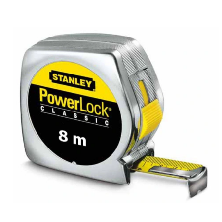 STANLEY miara zwijana 8 m POWERLOCKobudowa ABS 1-33-198