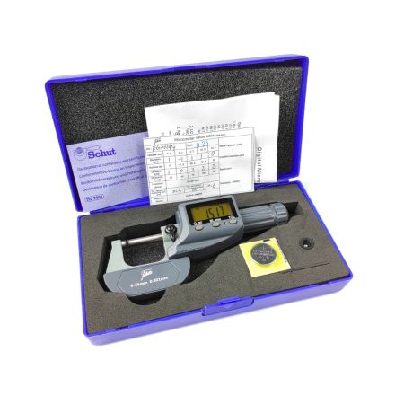 SCHUT mikrometr elektroniczny 25/0,001 mm z funkcją tolerancji IP54 906.862 