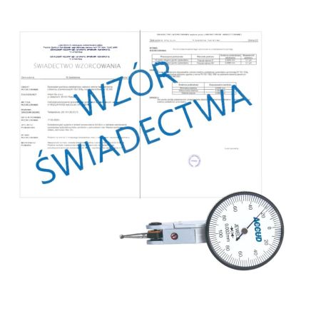 ACCUD czujnik dźwigniowo-zębaty poziomy 0-0.02/0.002 mm + świadectwo wzorcowania PCA 261-002-01 WZORC