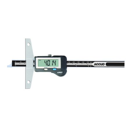 ACCUD głębokościomierz elektroniczny 0-200/0,01mm z otworami IP67 197-008-21