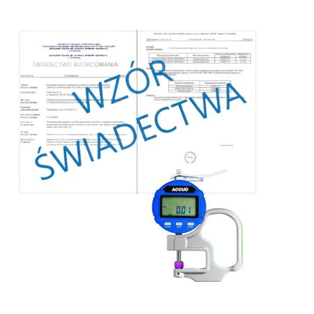 ACCUD grubościomierz elektroniczny0-10/0.001mm + świadectwo wzorcowania 441-010-01-WZORC