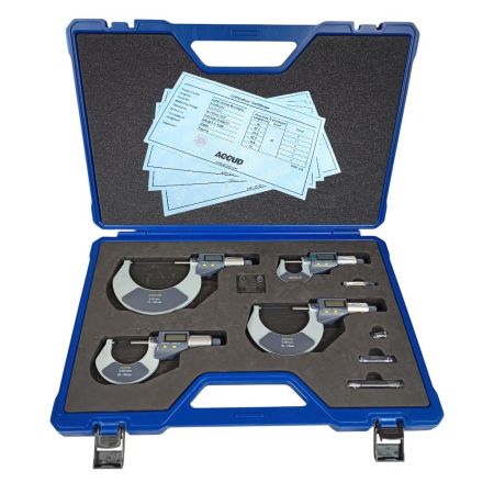 ACCUD zestaw mikrometrów elektronicznych 0-100/0.001 mm 312-004-44